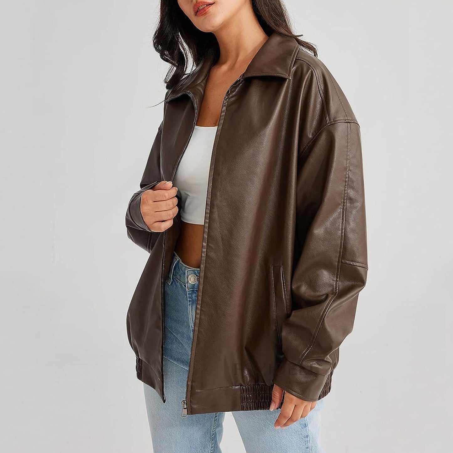 Nora | Leren Vintage Bomber Jack