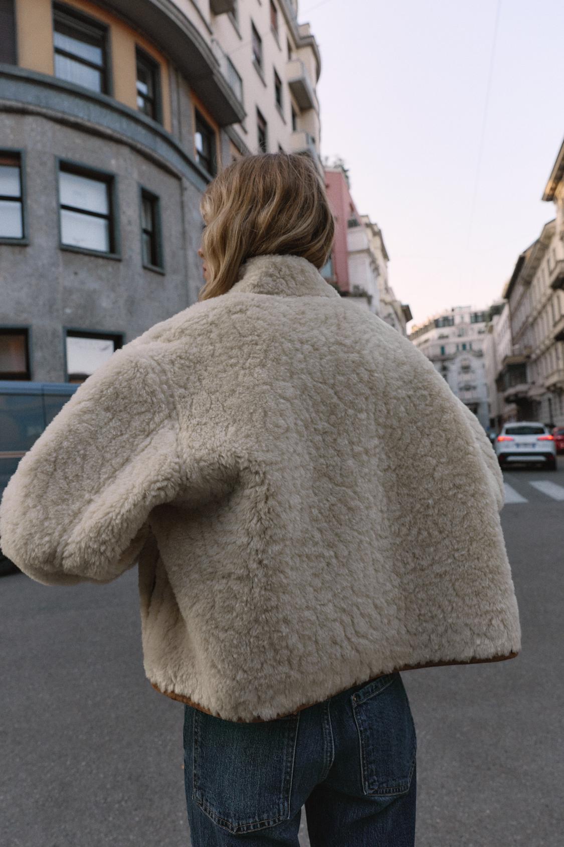 Elise| Dames Omkeerbare Shearling Jas – Luxe Look met Knopen