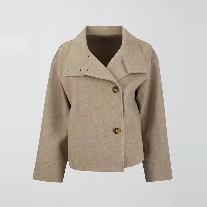 Elise | Luxe Double Breasted Korte Jas– Luxe & Warme Dames Winterjas