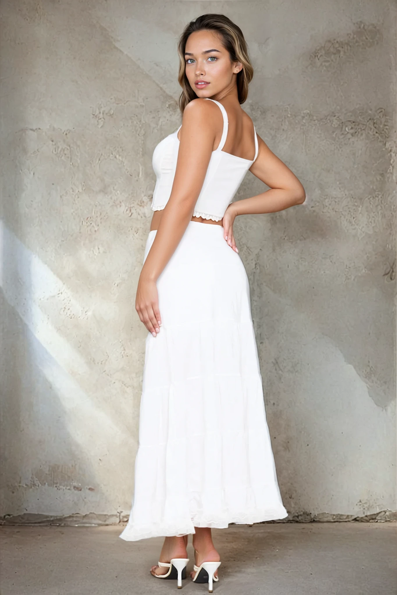 Camille | Witte Corsettop met Rok