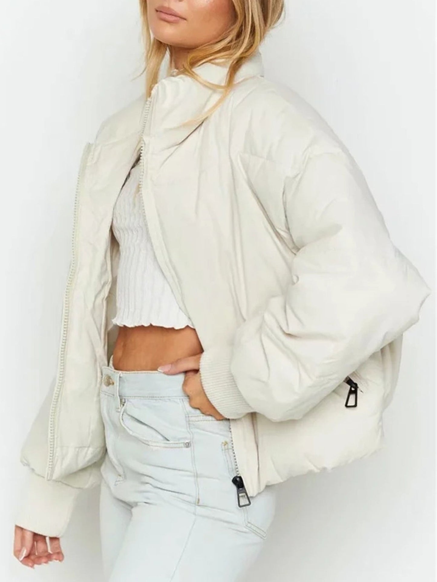 Elise | Dames Cropped Donsjas – Oversized, Warm & Lichtgewicht