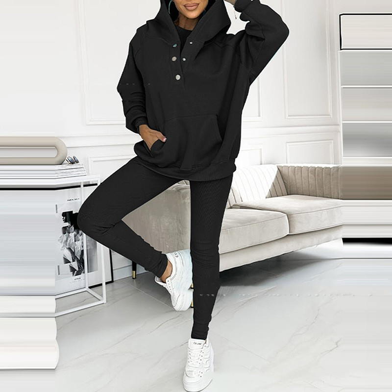 Mila | 2 delig Huispak Loungewear Set – Hoodie met Capuchon en Legging, Zachte Stof, Homewear voor Thuis