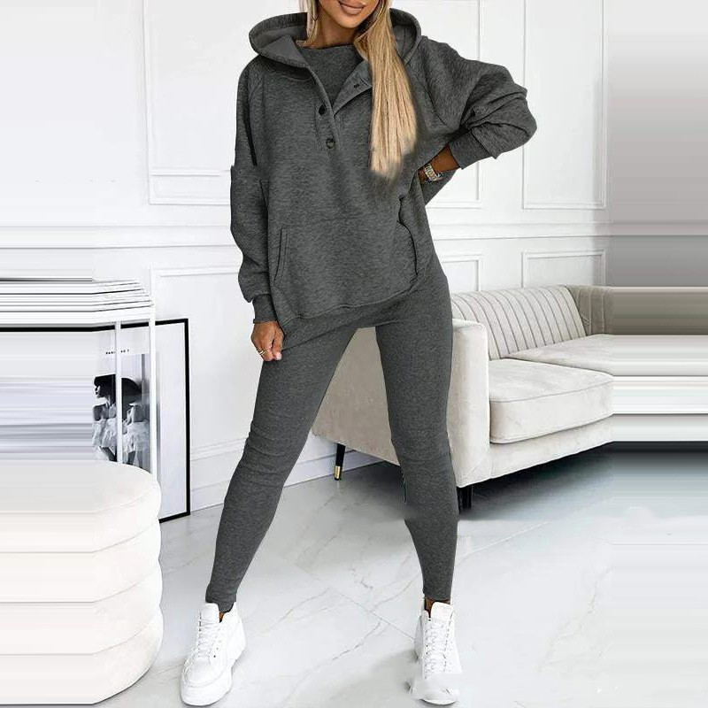 Mila | 2 delig Huispak Loungewear Set – Hoodie met Capuchon en Legging, Zachte Stof, Homewear voor Thuis