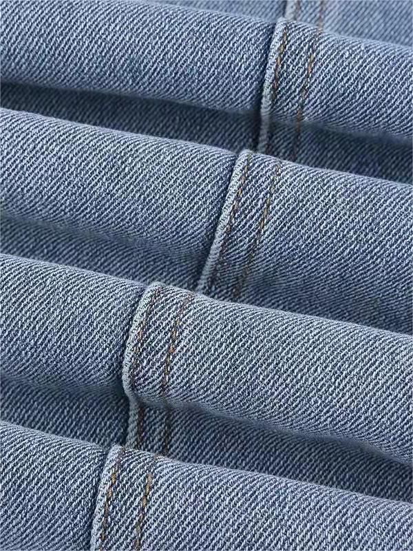 Luna Vintage Flare Jeans Dames | Y2K Uitlopende Spijkerbroek Met Rode Ster