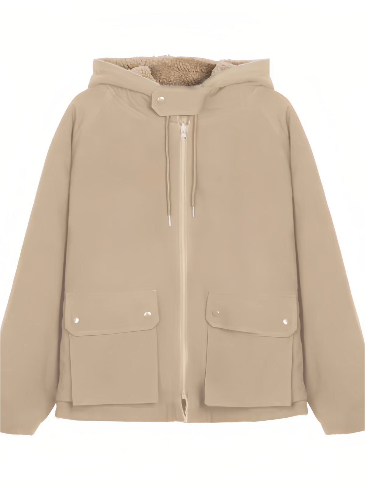 Nora | Dames Omkeerbare Fleecejas – Warm, Met Capuchon & Rits