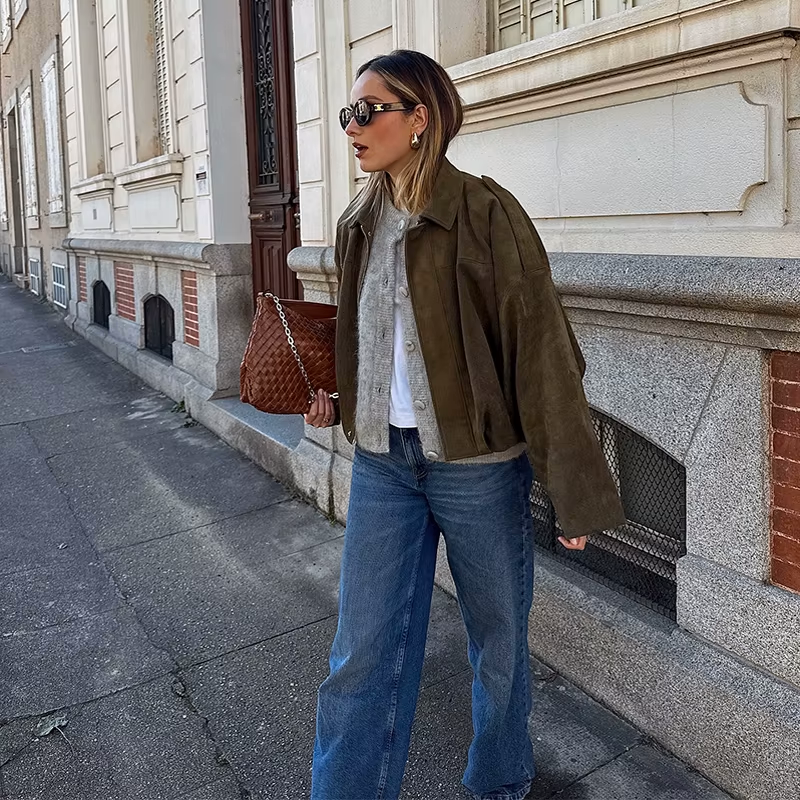 FAYE | Oversized Suede Jacket