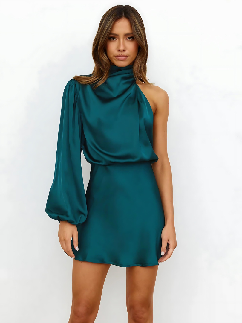 LIV | Satin One-Shoulder Jurk