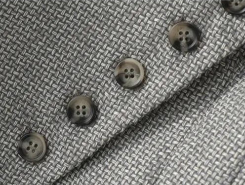 Amara | Grijs Gilet met Patroon en Knopen
