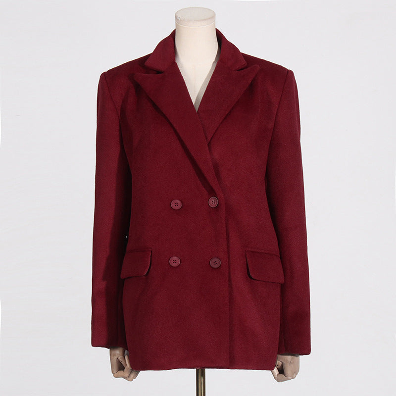 Noa | Chique Wollen Jas Dames | Warme Korte Mantel Met Ceintuur Voor Winter