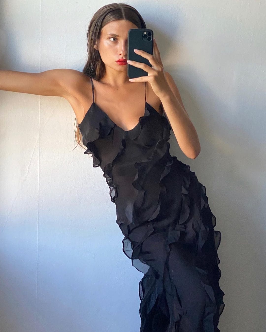 Novi | Elegante Jurk Dames Met Ruches | Trendy & Vrouwelijke Feestjurk