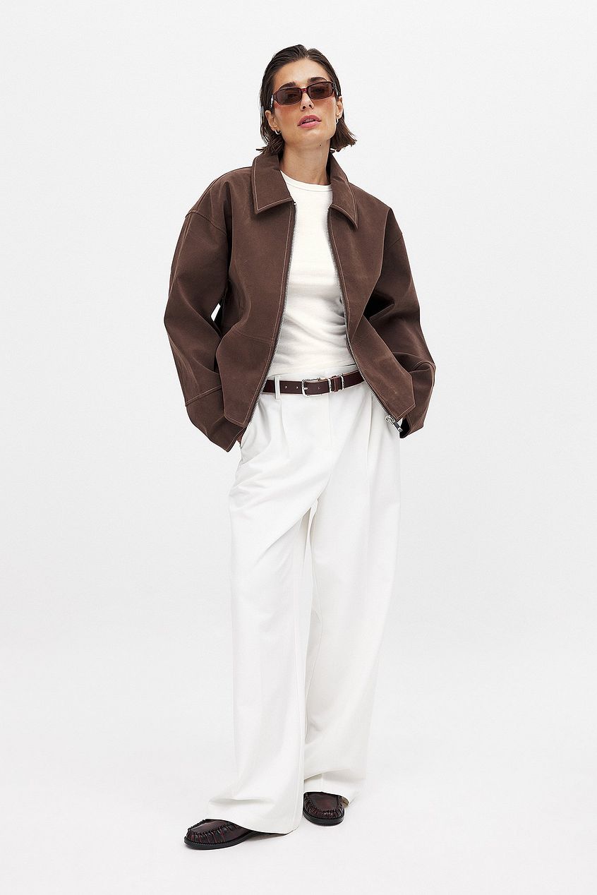 Mara Dames Suède Jas Bruin | Elegante Tijdloze Jas Voor Voorjaar & Herfst