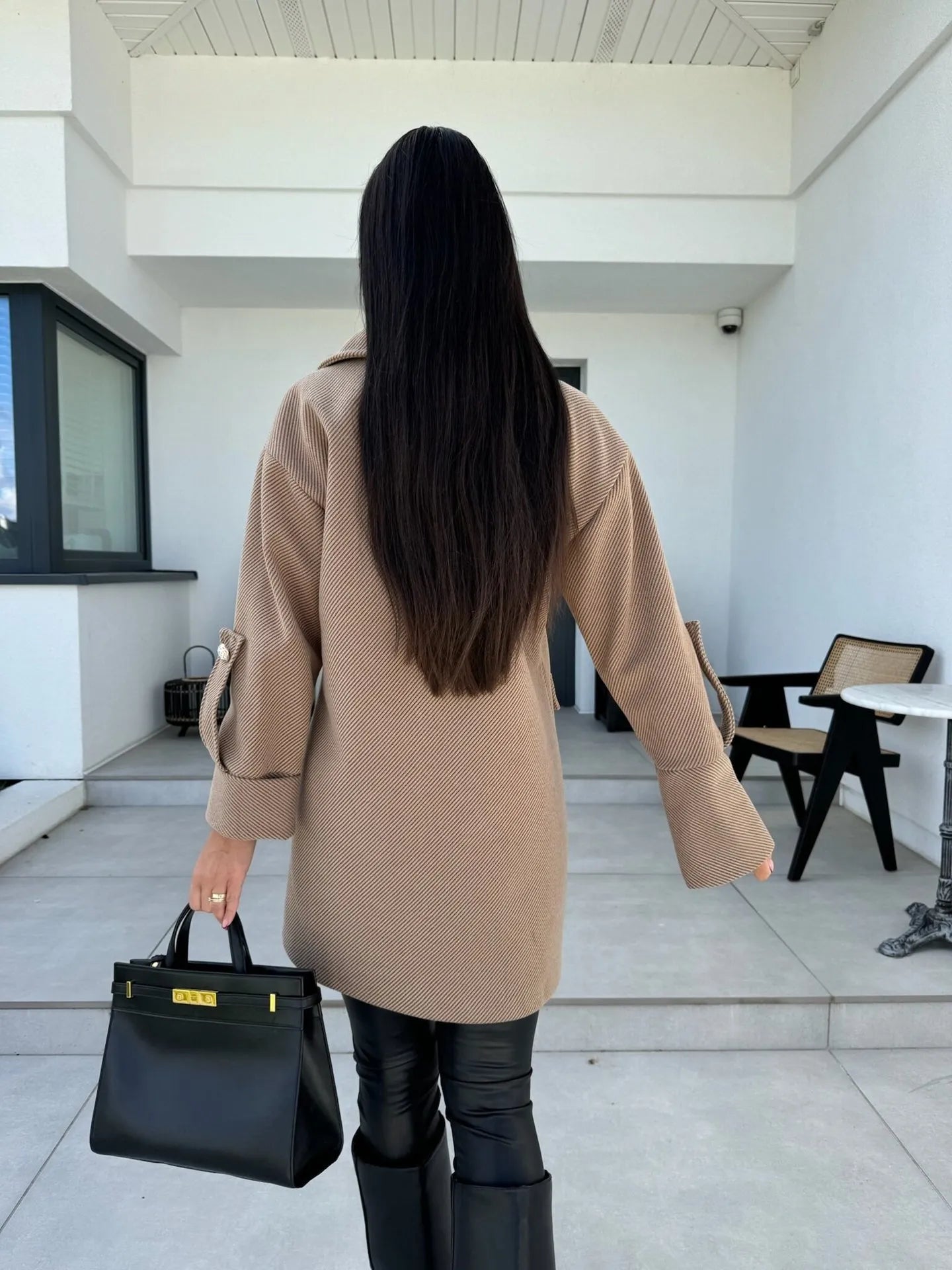 Noa | Dames Oversized Blazerjas | Stijlvolle Lange Blazer Met Dubbele Knoopsluiting