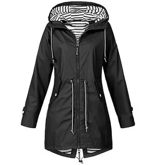 Nora | Dames Waterdichte Mantel met Capuchon – Beschermend & Stijlvol