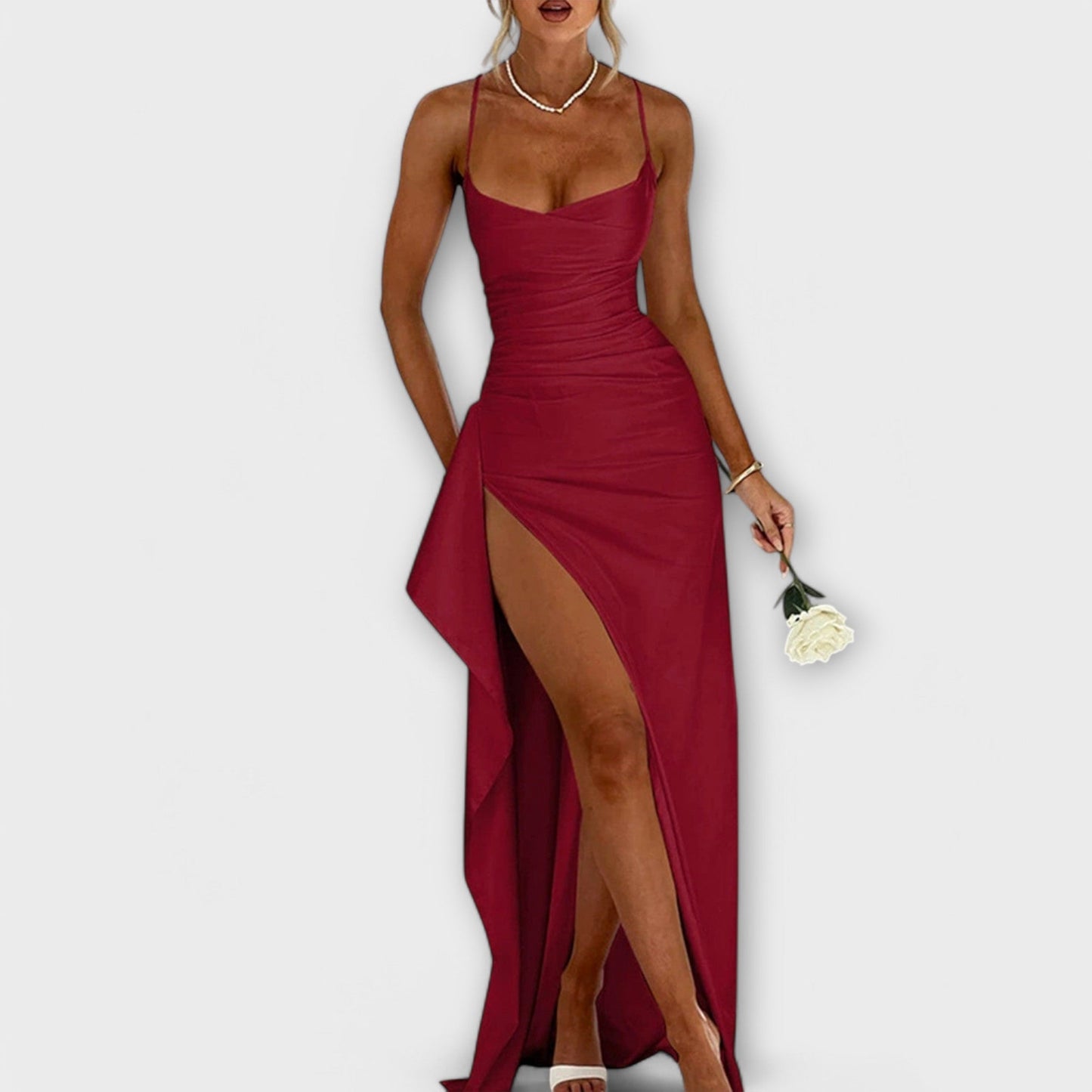 JUNE | Elegante Satin Jurk voor Dames - Stijlvolle Avondmode en Uitgaansjurk