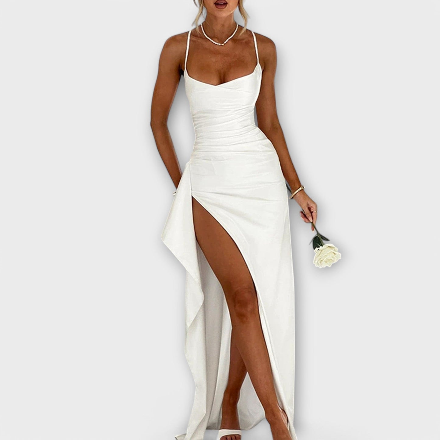 JUNE | Elegante Satin Jurk voor Dames - Stijlvolle Avondmode en Uitgaansjurk