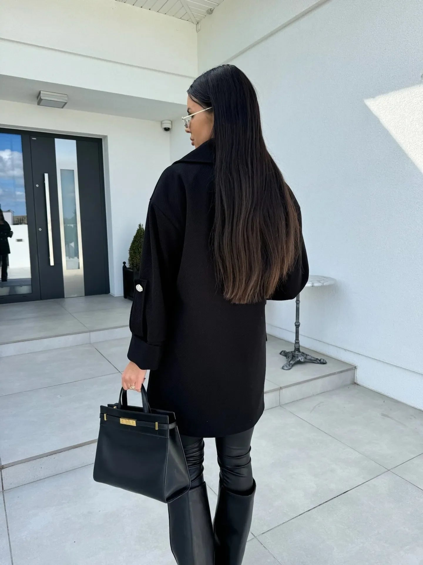 Noa | Dames Oversized Blazerjas | Stijlvolle Lange Blazer Met Dubbele Knoopsluiting