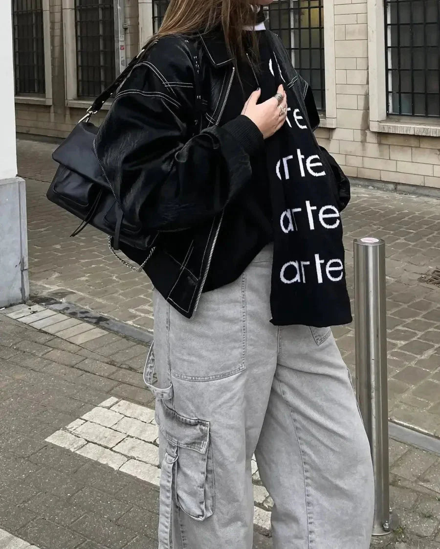 RUBY | Oversized leren jas