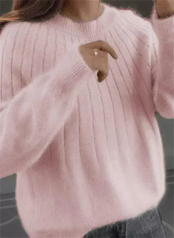 Joyce | Gebreide Kasjmier Trui Dames | Pluizige Warme Trui Voor Herfst & Winter