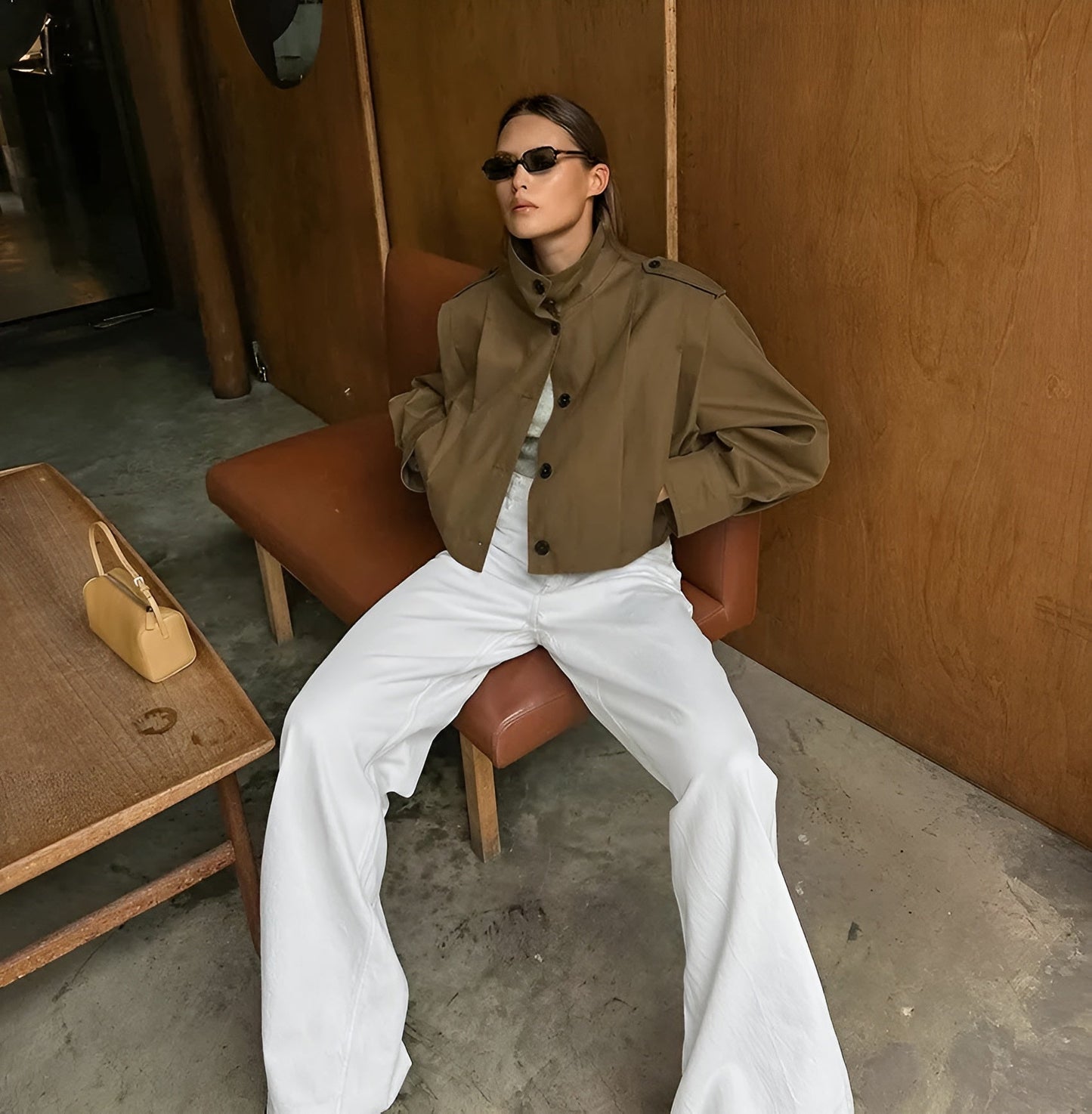 Tussenjas Dames | Hoge Kraag & Knoopsluiting | Perfecte Herfstjas