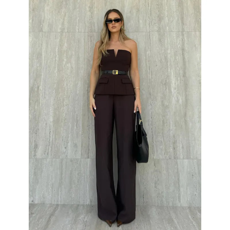 Sofia | Luxe Strapless Dames Top Met V-Hals En Antislip Detail – Elegant, Comfortabel & Blijft Perfect Zitten