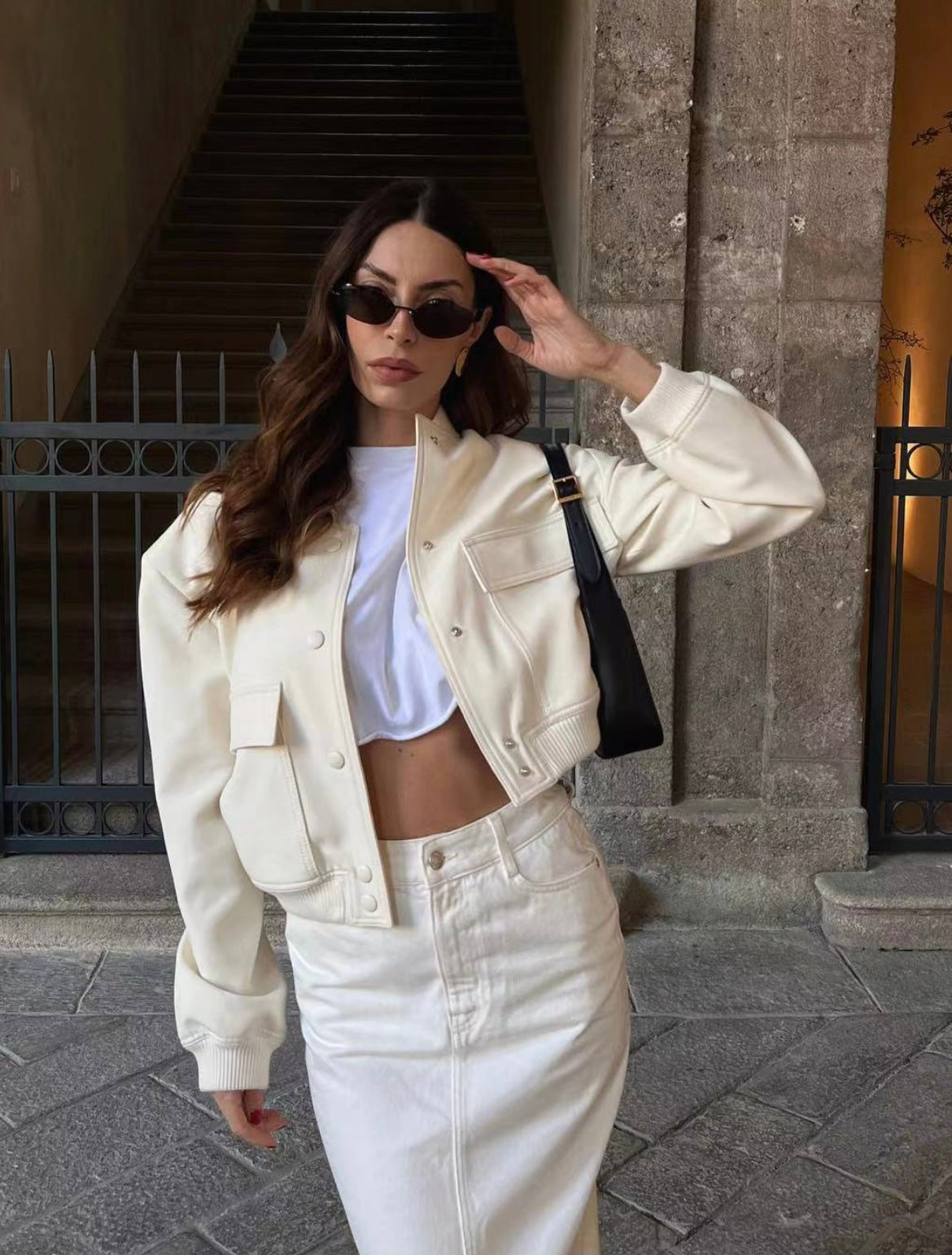 Rosa | Korte Bomber Jas Dames | Stijlvol Cropped Jacket Voor Elke Dag
