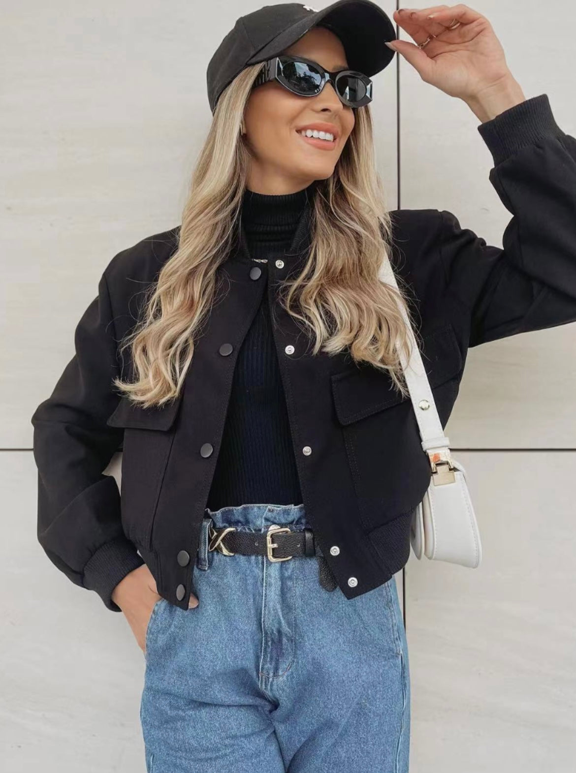 Rosa | Korte Bomber Jas Dames | Stijlvol Cropped Jacket Voor Elke Dag