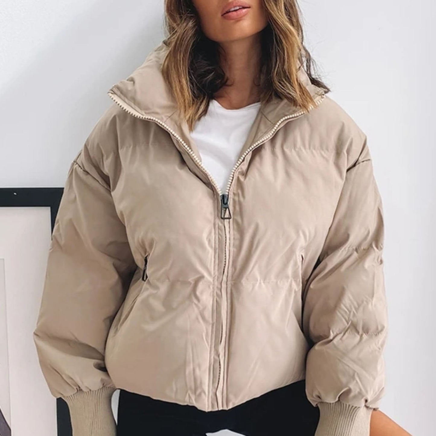 Elise | Dames Cropped Donsjas – Oversized, Warm & Lichtgewicht