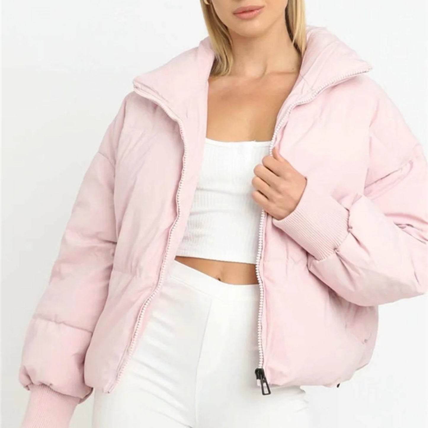 Elise | Dames Cropped Donsjas – Oversized, Warm & Lichtgewicht