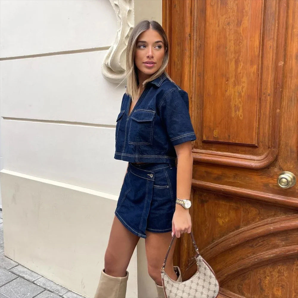 NOÉMIE | Denim Set – Trendy, Uniek & Zelfverzekerd!