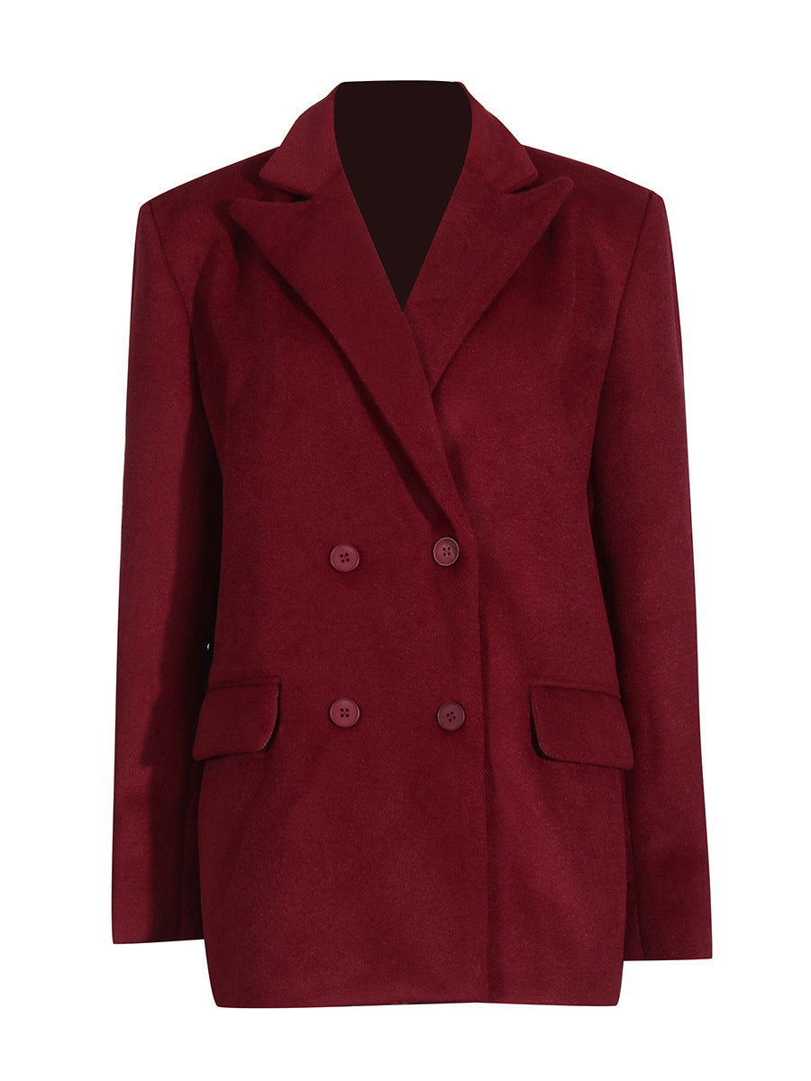 Noa | Chique Wollen Jas Dames | Warme Korte Mantel Met Ceintuur Voor Winter