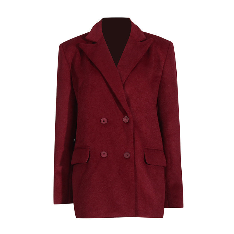 Noa | Chique Wollen Jas Dames | Warme Korte Mantel Met Ceintuur Voor Winter