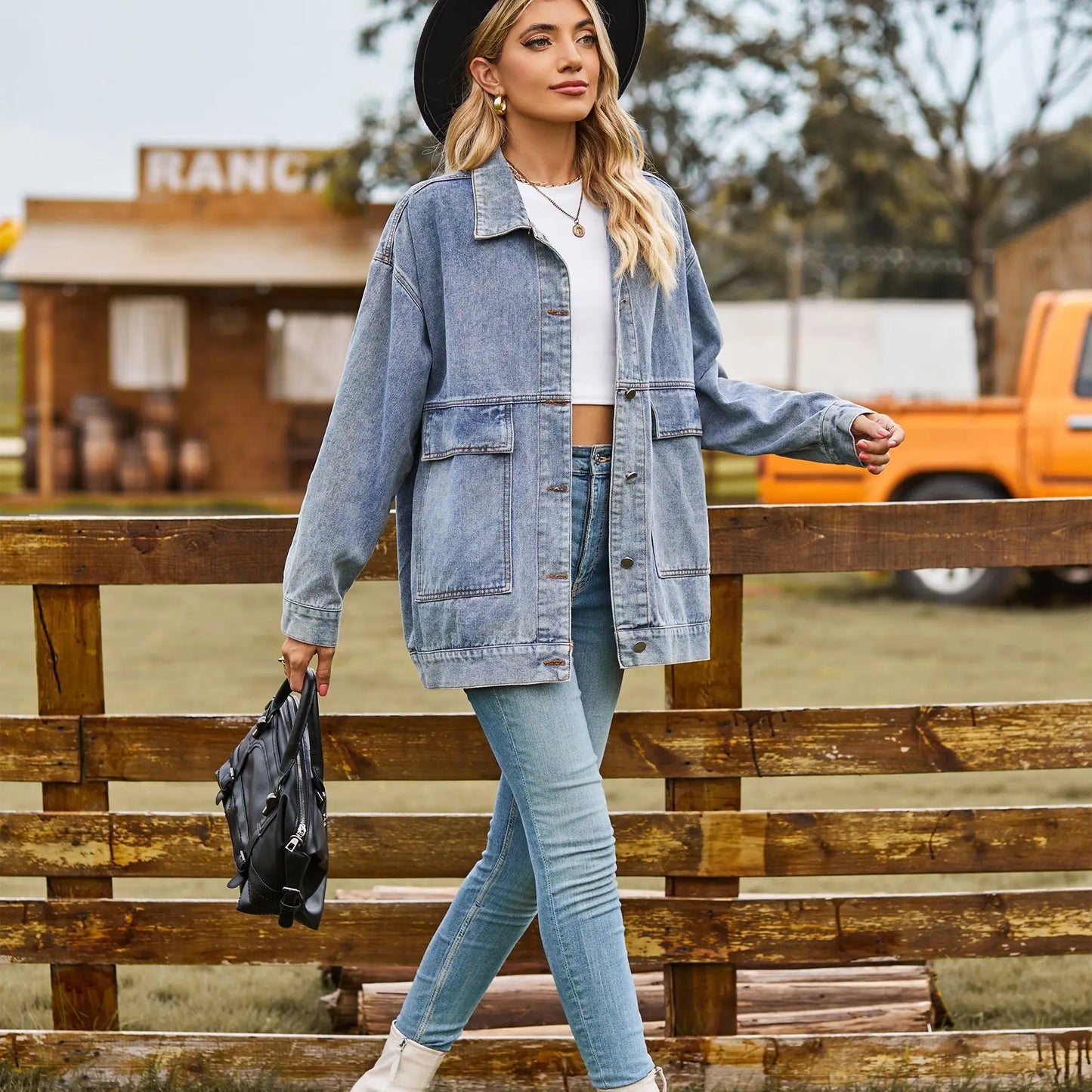 SOPHIE | Klassieke Dames Oversized Spijkerjas Met Knoopsluiting