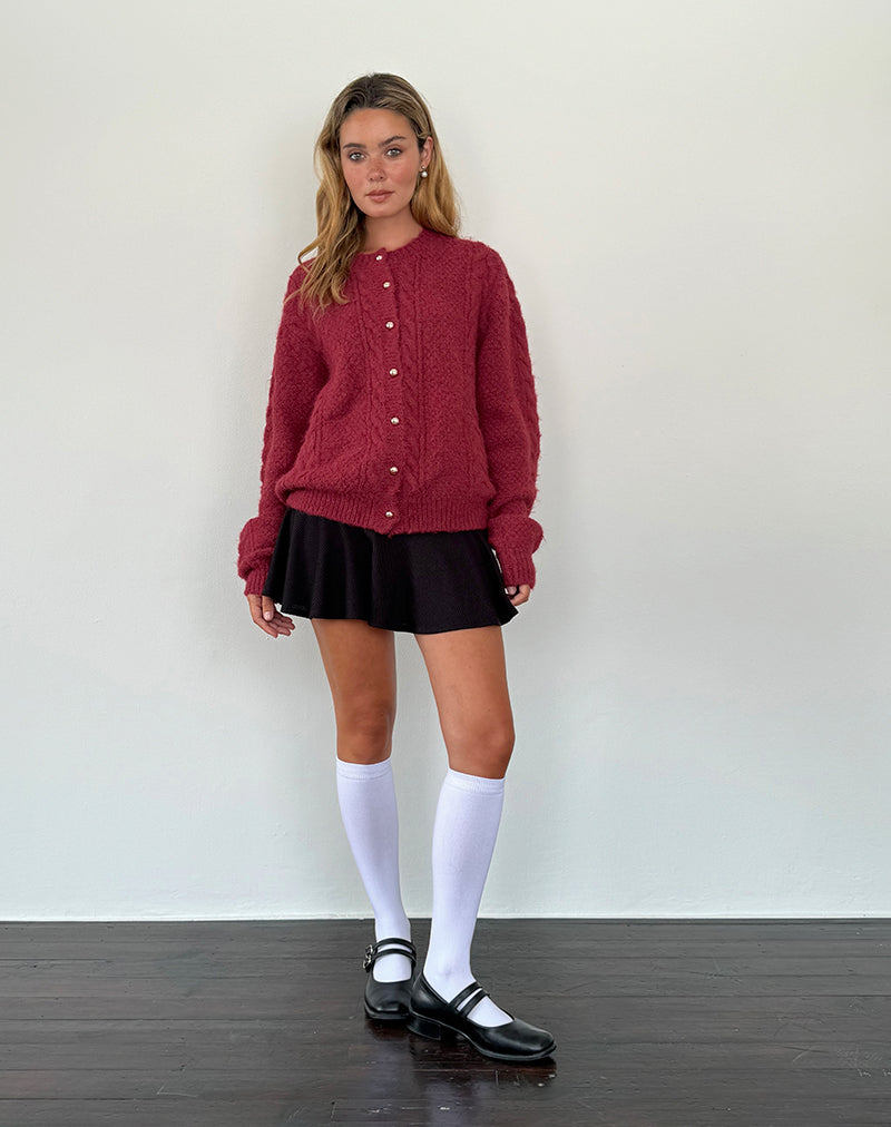 Elvira | Dames Vest Met Parelknopen | Chic & Warme Gebreide Cardigan
