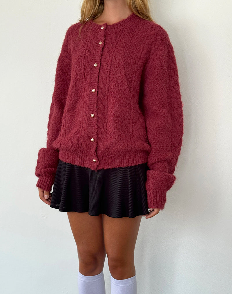 Elvira | Dames Vest Met Parelknopen | Chic & Warme Gebreide Cardigan