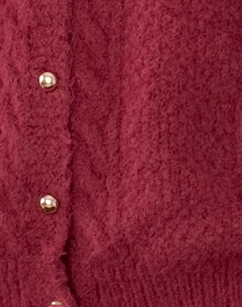 Elvira | Dames Vest Met Parelknopen | Chic & Warme Gebreide Cardigan