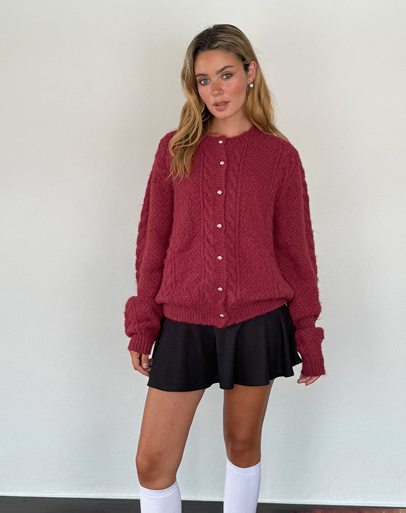 Elvira | Dames Vest Met Parelknopen | Chic & Warme Gebreide Cardigan