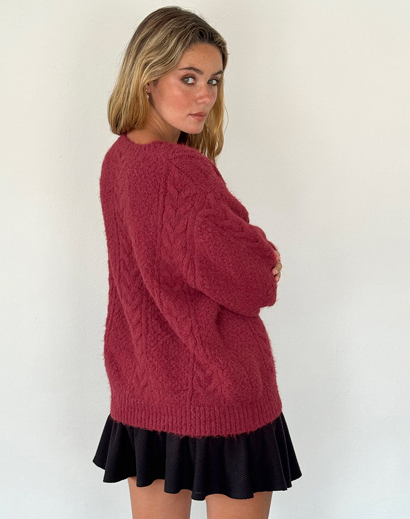 Elvira | Dames Vest Met Parelknopen | Chic & Warme Gebreide Cardigan