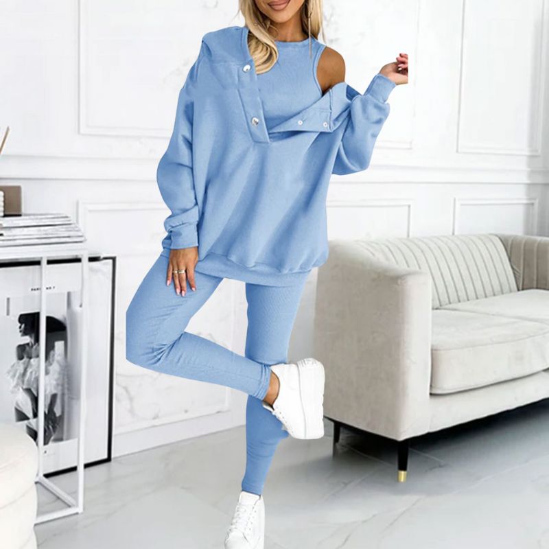 Mila | 2 delig Huispak Loungewear Set – Hoodie met Capuchon en Legging, Zachte Stof, Homewear voor Thuis