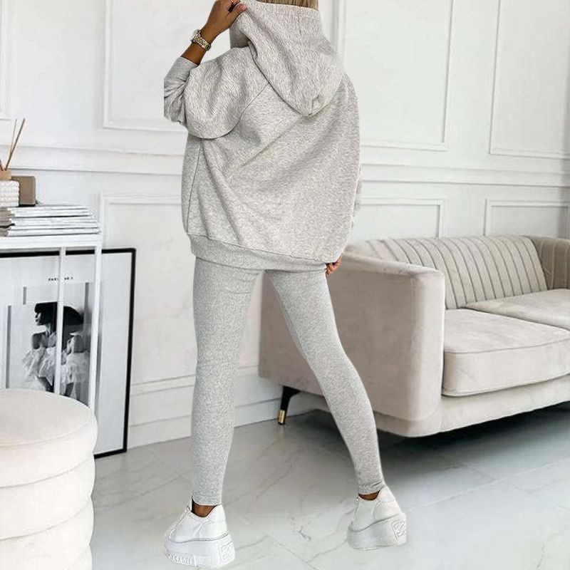 Mila | 2 delig Huispak Loungewear Set – Hoodie met Capuchon en Legging, Zachte Stof, Homewear voor Thuis