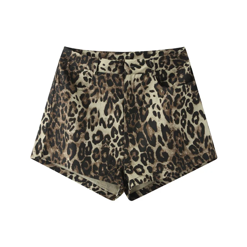 YARA | Korte High-Waist Short | Luipaardprint