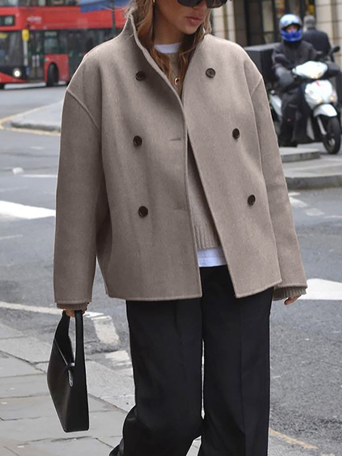 Larena | Stijlvolle Oversized Jas Dames | Elegante Tussenjas Met Knopen
