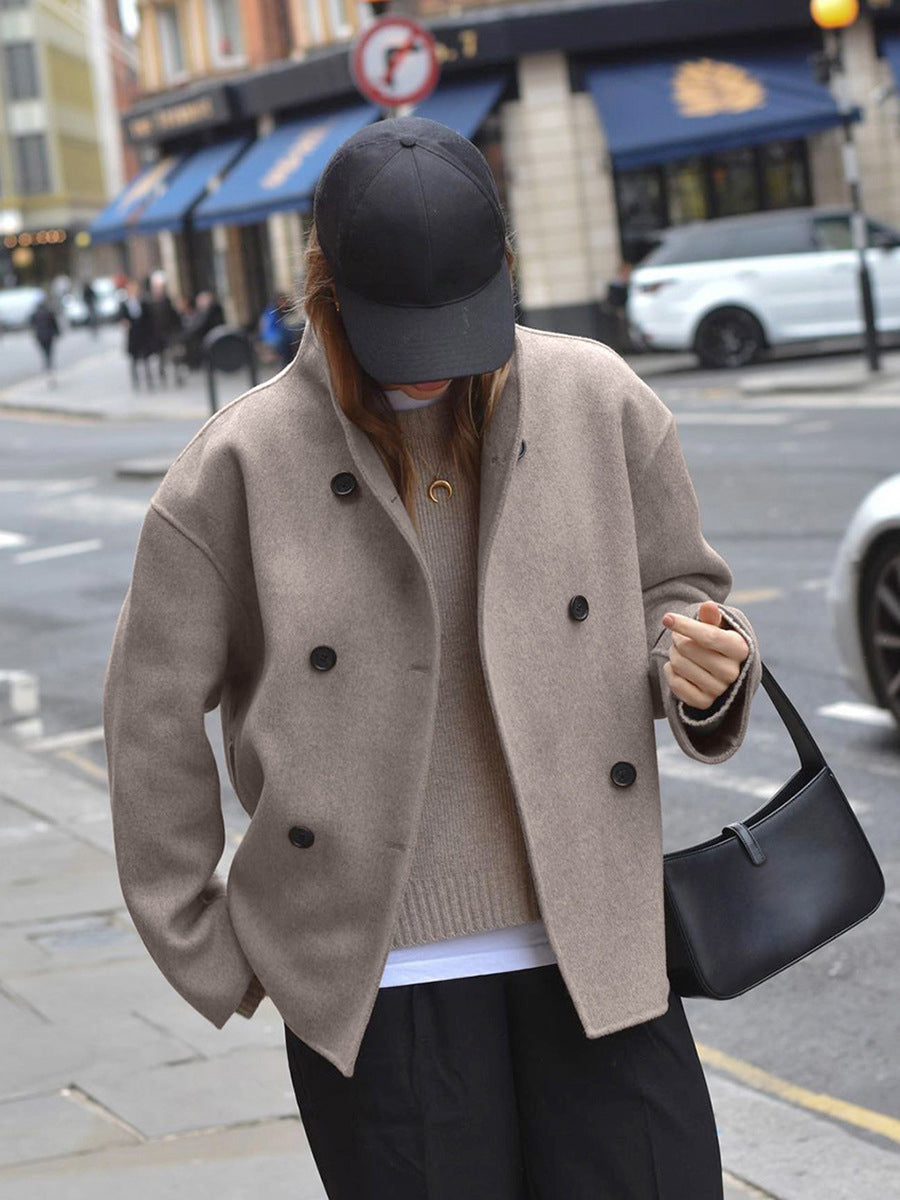 Larena | Stijlvolle Oversized Jas Dames | Elegante Tussenjas Met Knopen