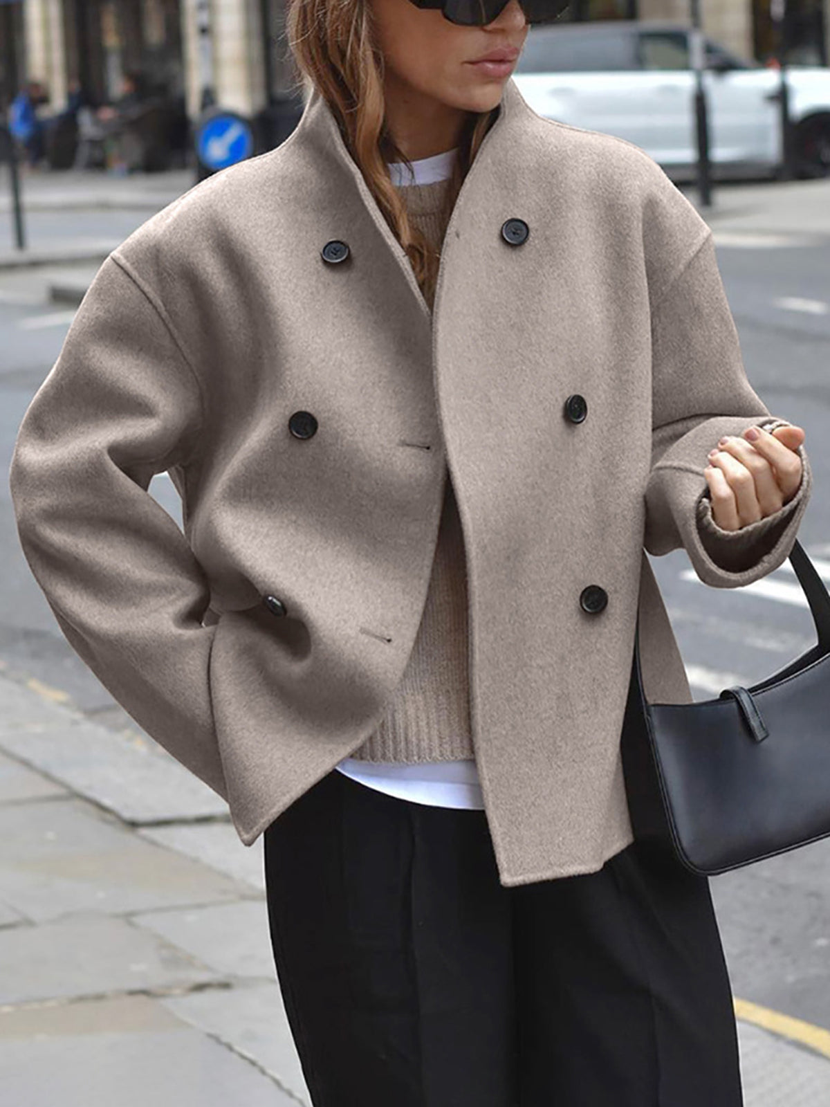 Larena | Stijlvolle Oversized Jas Dames | Elegante Tussenjas Met Knopen