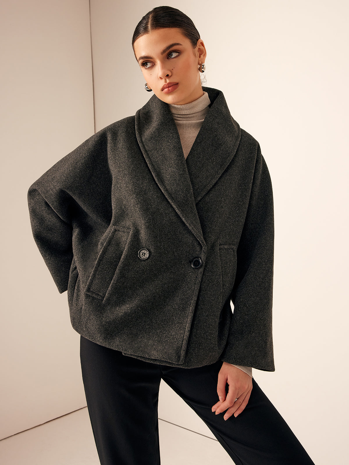 Mira Wollen Dames Jas met Knopen & Zakken | Klassiek, Warm & Tijdloos voor Herfst & Winter