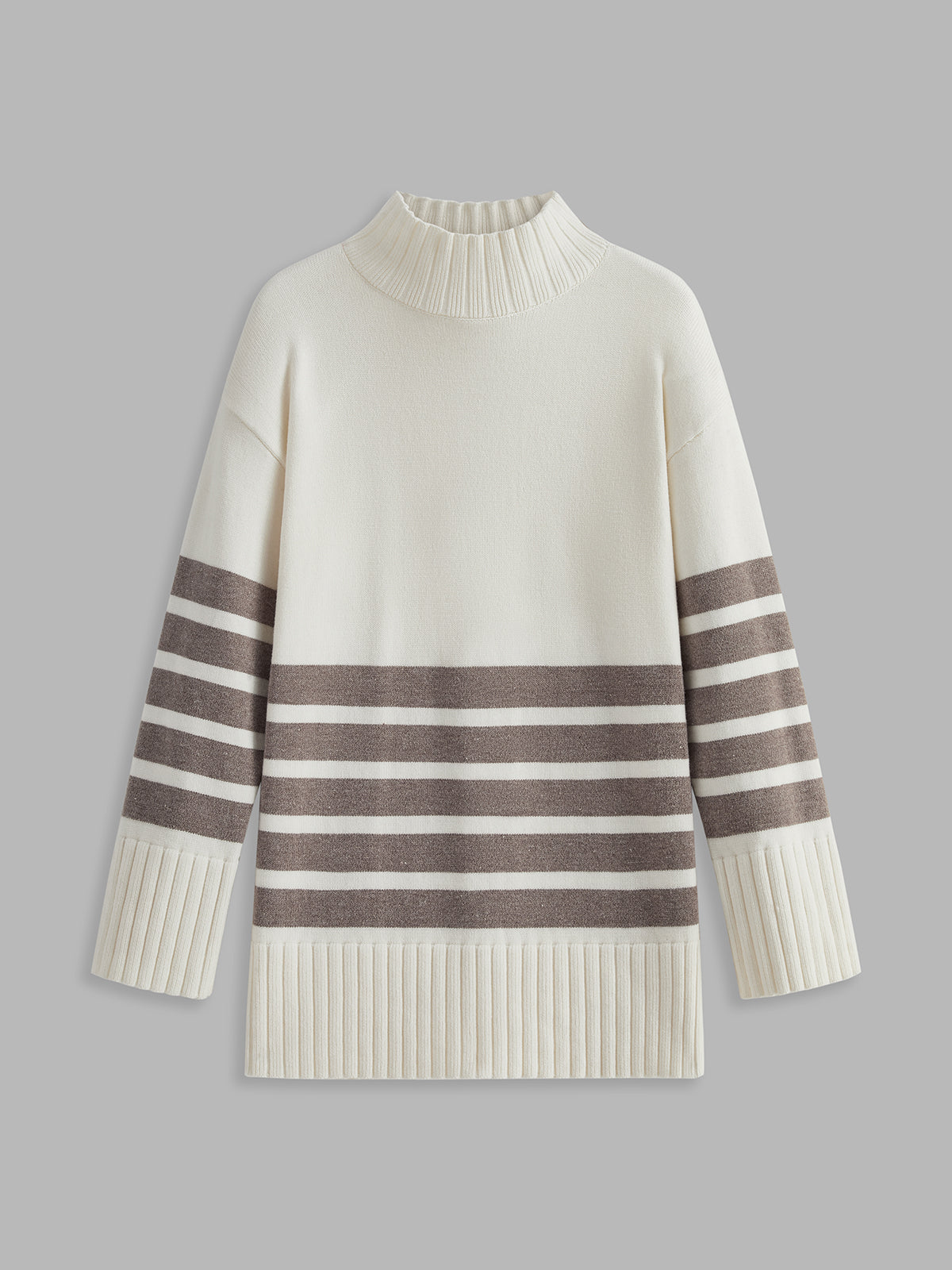 Coltrui Jurk Dames | Gestreepte Gebreide Jurk met Comfortabele Pasvorm
