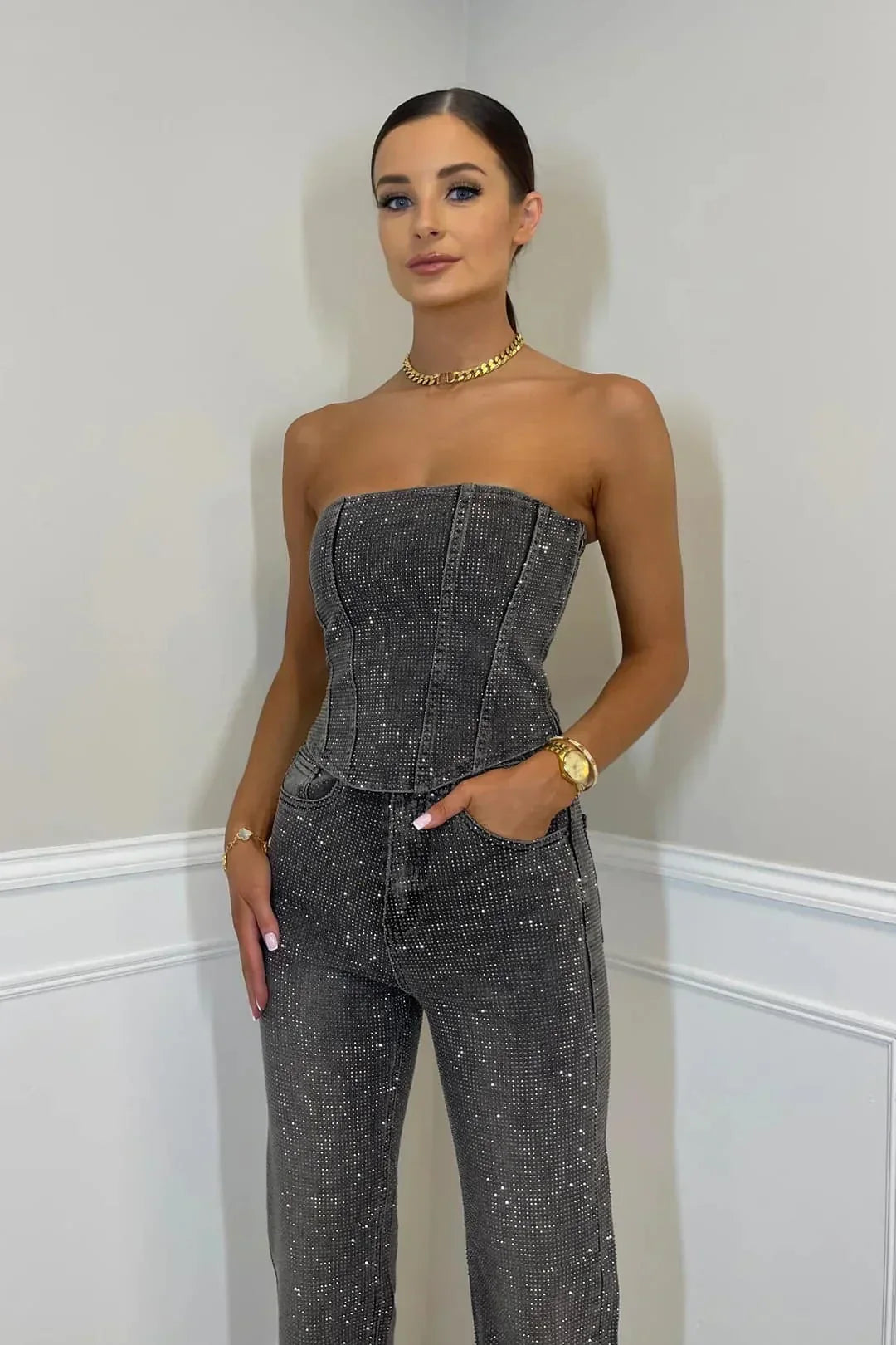 Isa | Elegante Jumpsuit Dames Strapless | Perfecte Feest & Party Outfit