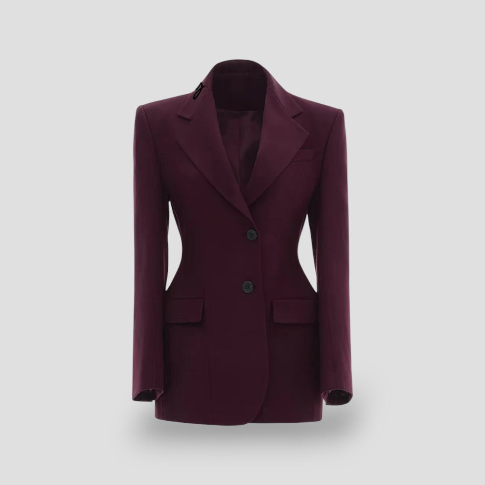 Marvelle | Bordeauxrode Blazerjurk Dames | Getailleerd, Chic & Perfect voor Feest