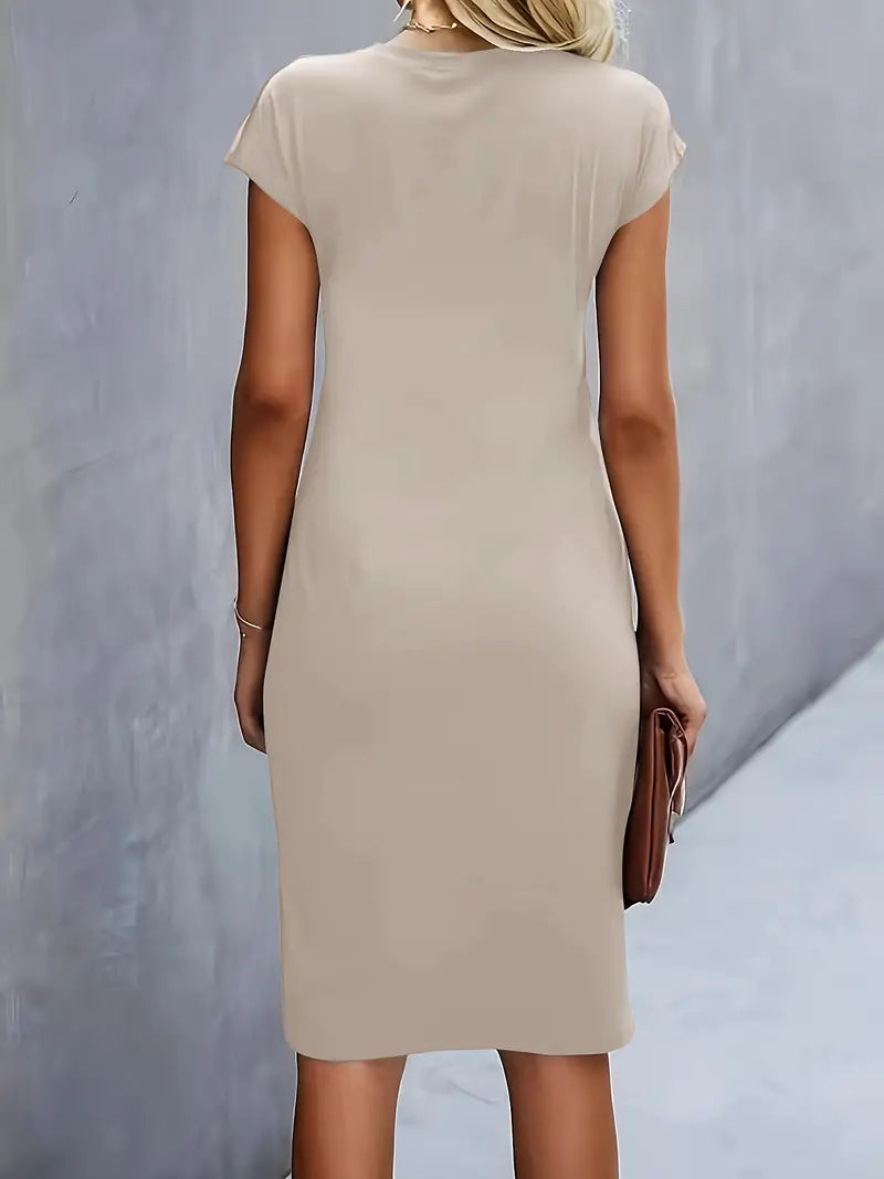Jayda | elegante Midi Jurk Dames | Klassieke & Flatterende Tijdloze Jurk