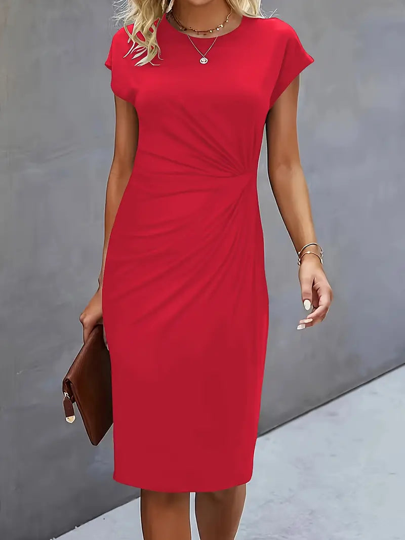 Jayda | elegante Midi Jurk Dames | Klassieke & Flatterende Tijdloze Jurk