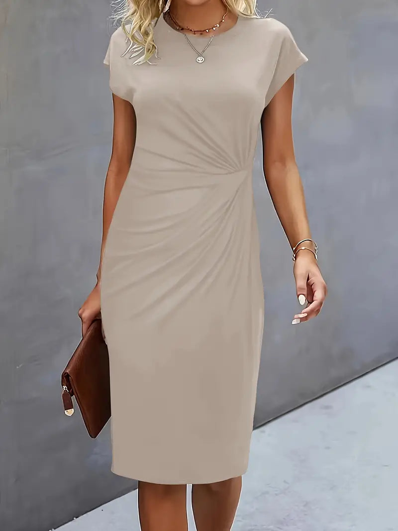 Jayda | elegante Midi Jurk Dames | Klassieke & Flatterende Tijdloze Jurk